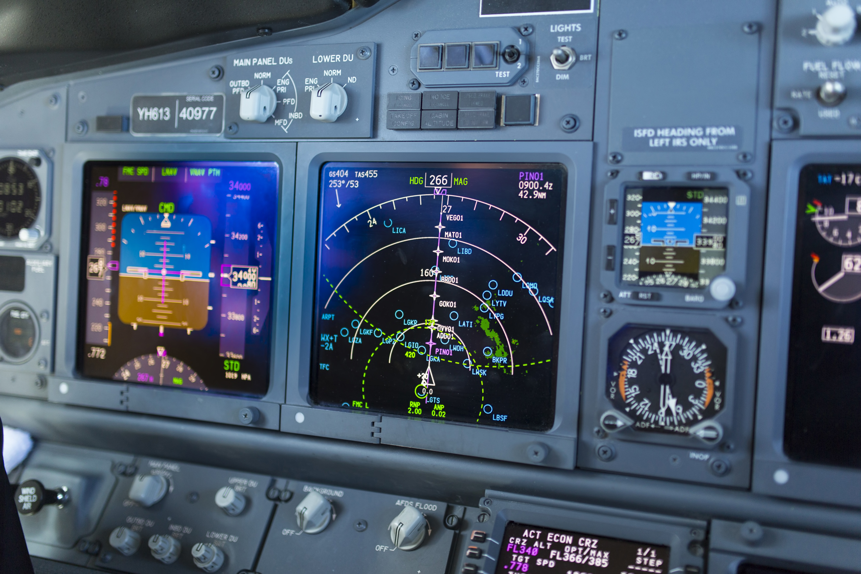 jet engine control panel