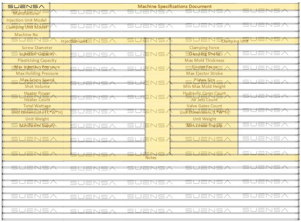 Machine Specifications Document