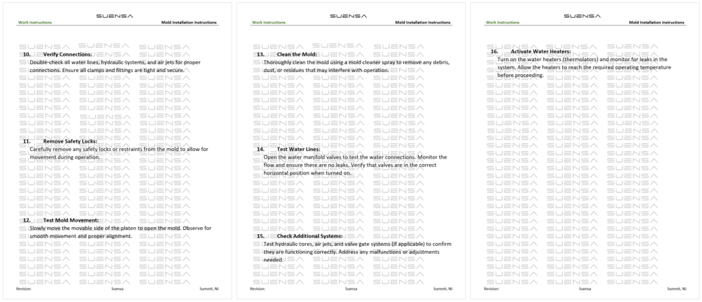 Mold Installation Instructions