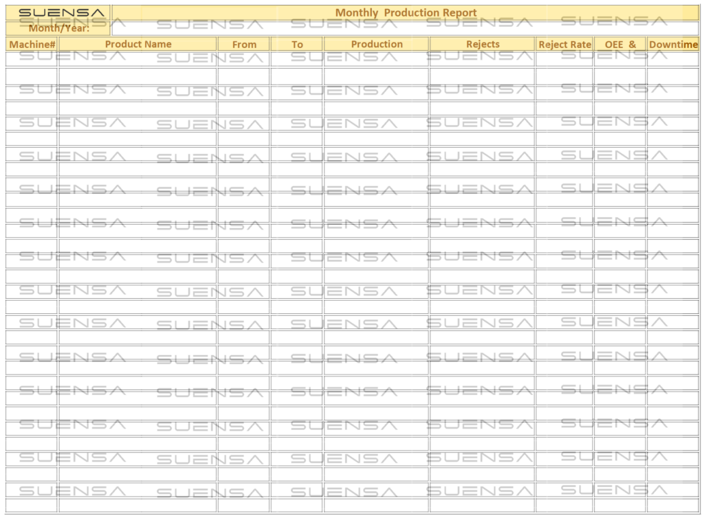 Monthly Production Report